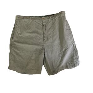 Vineyard Vines Shorts Men Green Stripe Seersucker Pockets 36